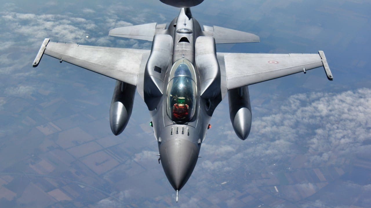 A Turkish Air Force F-16 receives a mid air refuel from a NATO allied aircraft on Oct 23, 2018 during exercise Trident Juncture 18. Trident Juncture is a multinational NATO exercise that enhances professional relationships and improves overall coordination with Allied and partner nations. (photo by Nebil; Turkish Air Force)